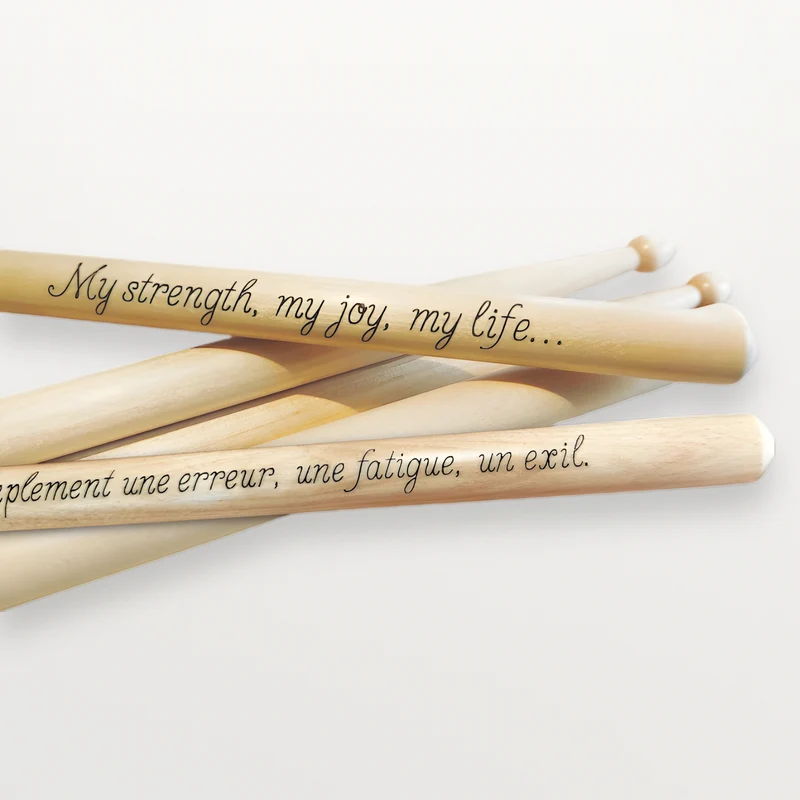 Baguettes de batterie 5A personnalisées - Cadeau unique pour batteur