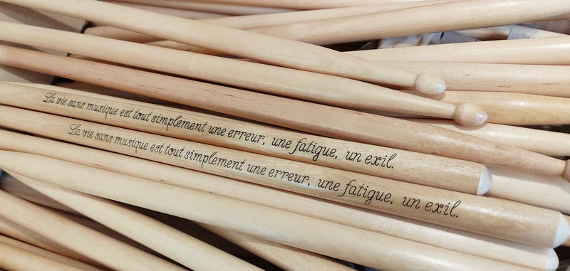 Baguettes de batterie 5A personnalisées - Cadeau unique pour batteur