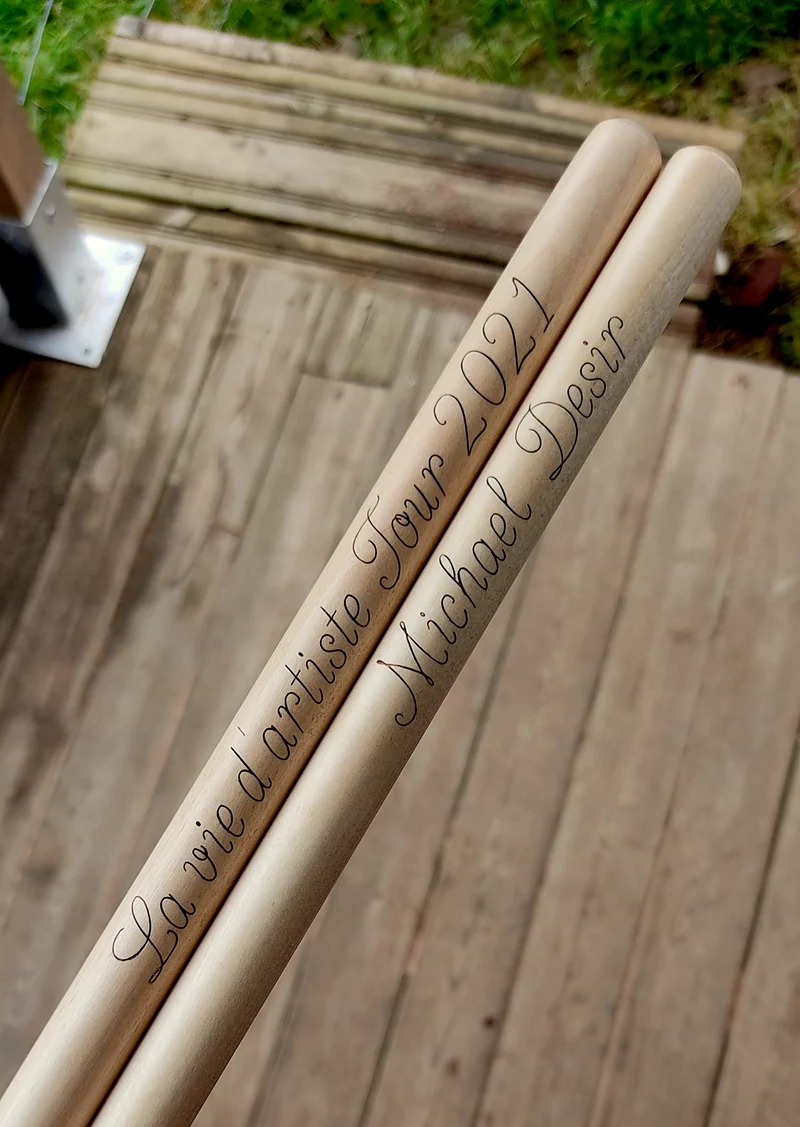 Baguettes de batterie 5A personnalisées - Cadeau unique pour batteur