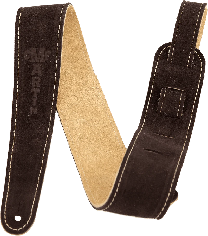 Courroie en suède double épaisseur Marron MARTIN A0017