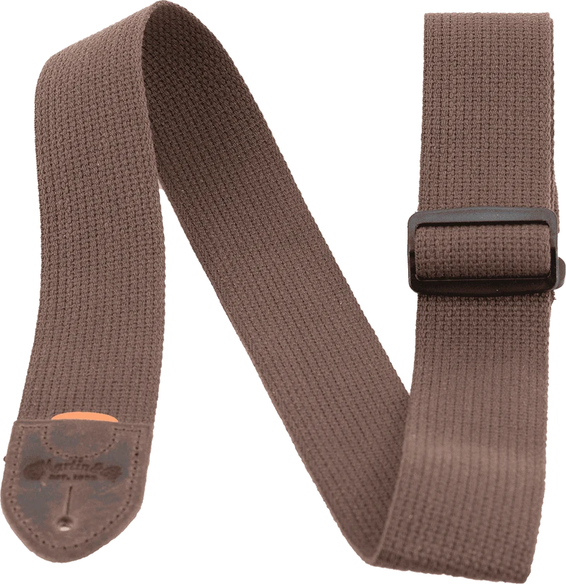 Courroie guitare tissu marron avec attaches cuir marron MARTIN A0105