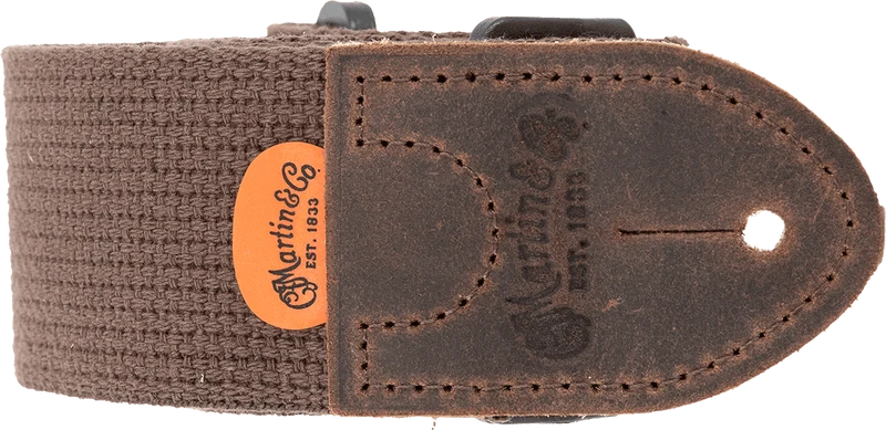 Courroie guitare tissu marron avec attaches cuir marron MARTIN A0105