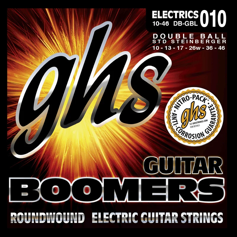 Jeu de cordes guitare électrique GHS DB-GBL Double Boule Stainless Steel Light 10-46
