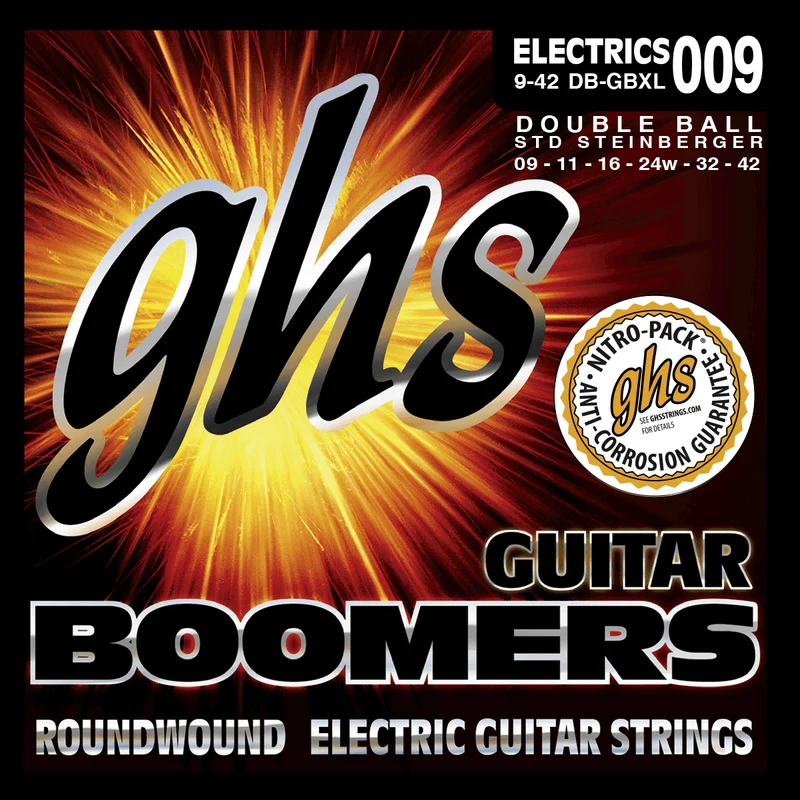 Jeu de cordes guitare électrique GHS DB-GBXL Double Boule Stainless Steel Extra Light 9-42