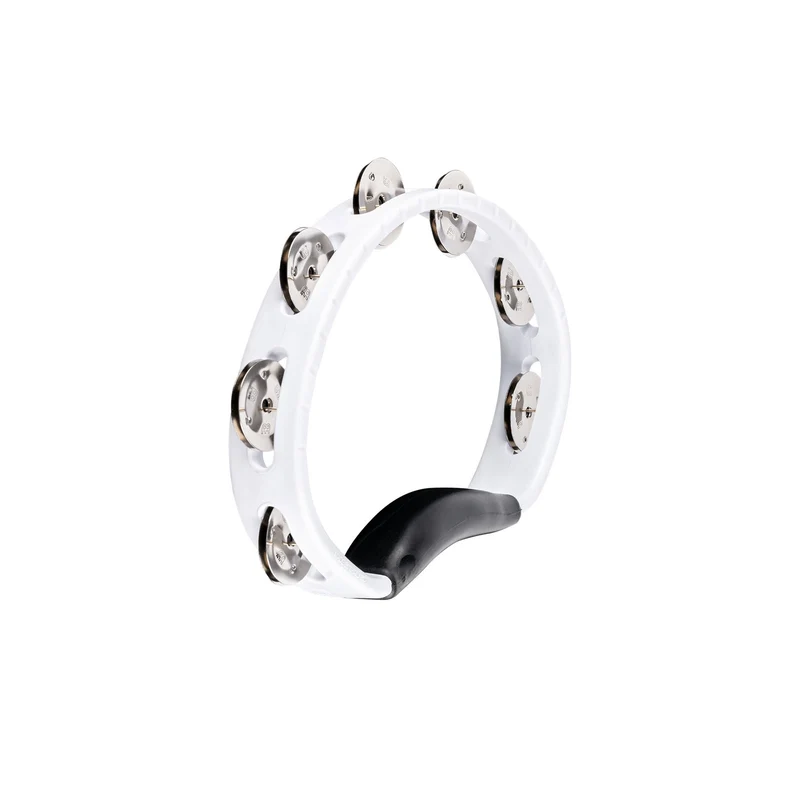 HTWH - Tambourin Abs Demi Lune 1 Rangée de Cymbalette Blanc