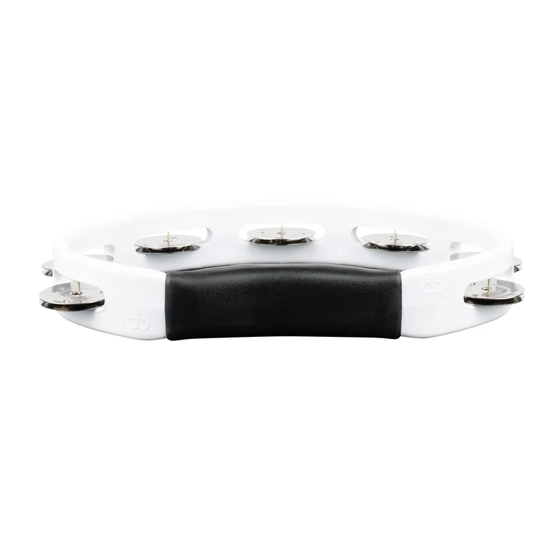 HTWH - Tambourin Abs Demi Lune 1 Rangée de Cymbalette Blanc