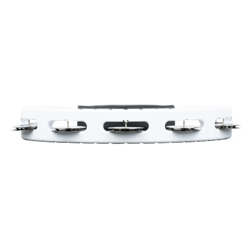 HTWH - Tambourin Abs Demi Lune 1 Rangée de Cymbalette Blanc