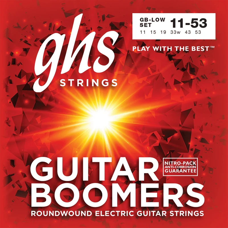 Jeu de cordes guitare électrique GHS Boomers GBLOW Low-Tune 11-53