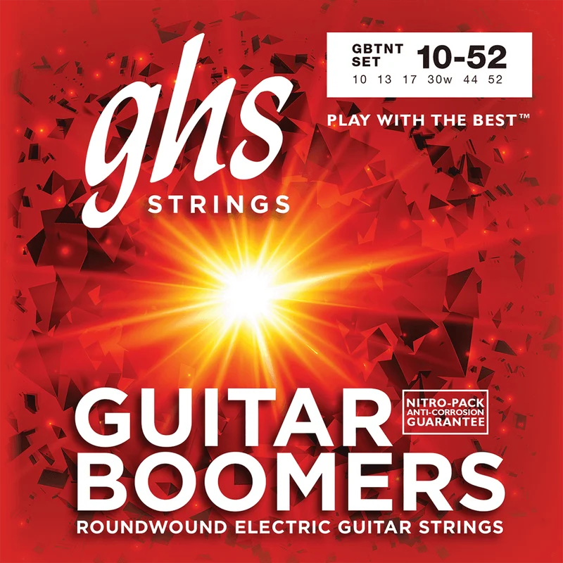 Jeu de cordes guitare électrique GHS BOOMERS GBTNT Thin-Thick 10-52