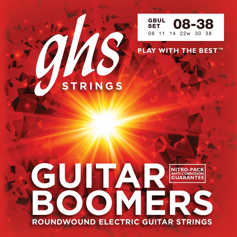 Jeu de cordes guitare électrique GHS Boomers GBUL Ultra Light 08-38