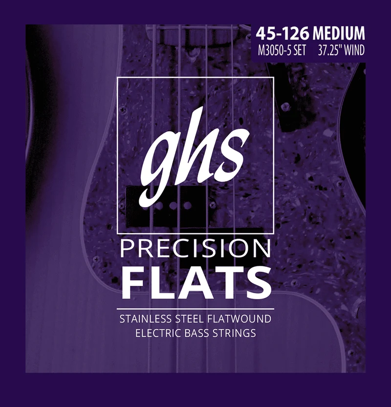 Jeu de cordes basse électrique GHS M3050-5 Precision Flats Medium 5 cordes 45-126