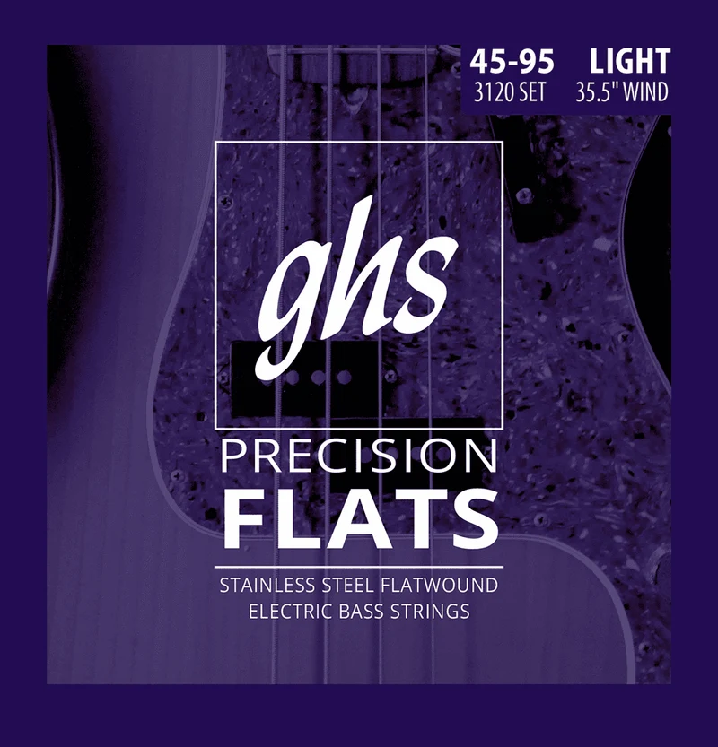 Jeu de cordes basse électrique GHS 3120 Precision Flats Medium Scale Light 45-95