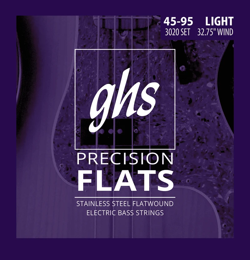 Jeu de cordes basse électrique GHS 3020 Precision Flats Short Scale Light 45-95