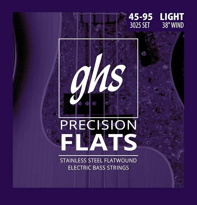 Jeu de cordes basse électrique GHS 3025 Precision Flats Light 45-95