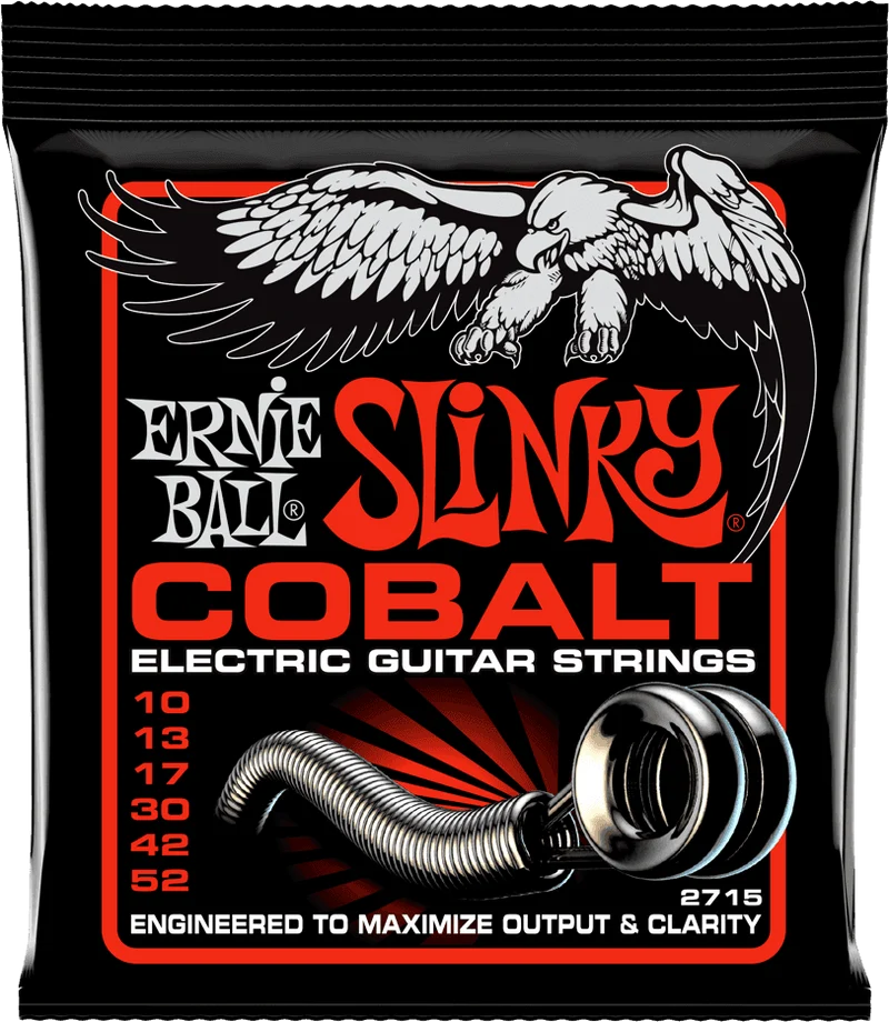 Jeu de cordes guitare électrique ERNIE BALL 2715 Slinky Cobalt Skinny Top Heavy Bottom 10-52