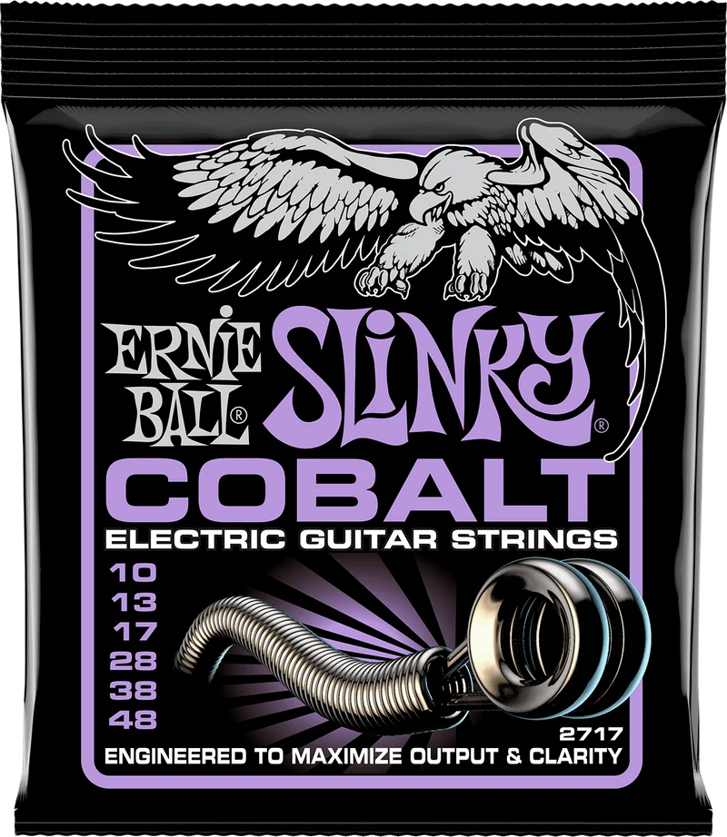 Jeu de cordes guitare électrique Ernie Ball 2717 Slinky Cobalt Ultra Slinky 10-48