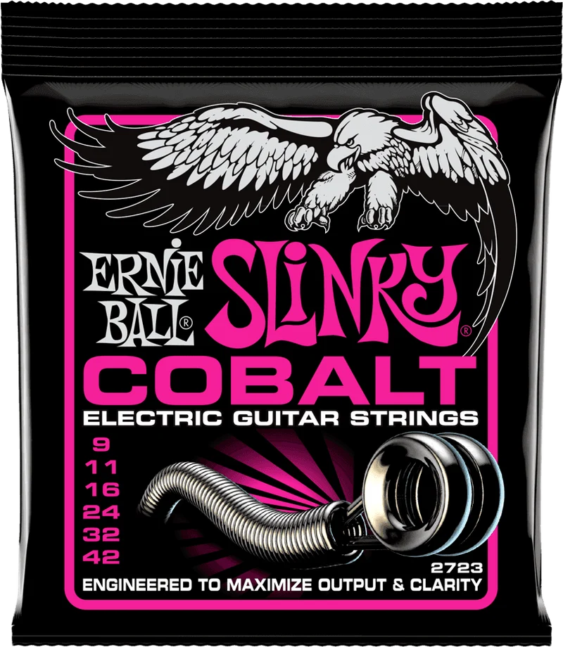 Jeu de cordes guitare électrique Ernie Ball 2723 Cobalt Super Slinky 09-42