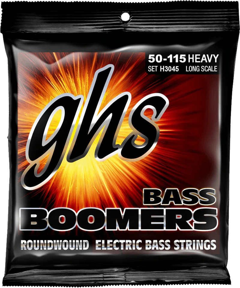 Jeu de cordes basse électrique GHS H3045 Boomers File Rond Long Scale Heavy 50-115