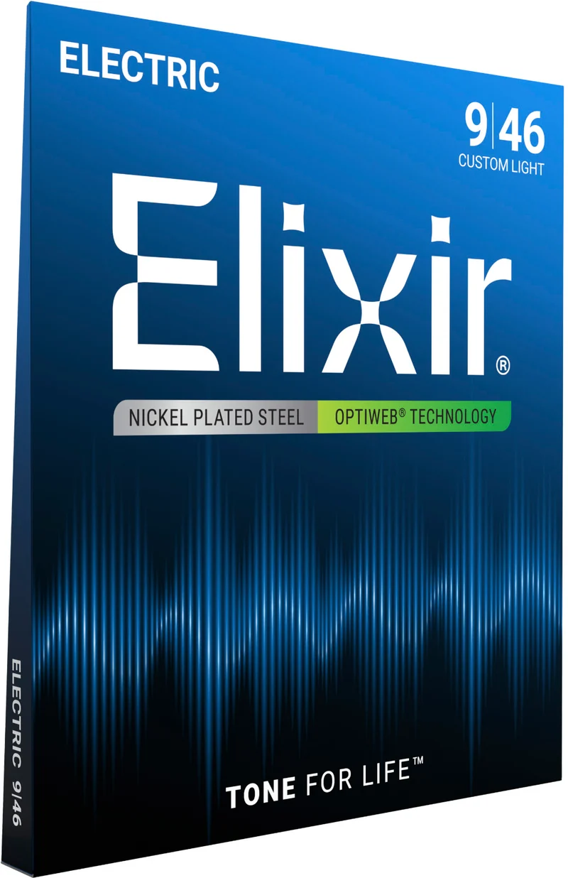 Jeu de cordes guitare électrique ELIXIR 19027 OPTIWEB – Custom Light 9-46