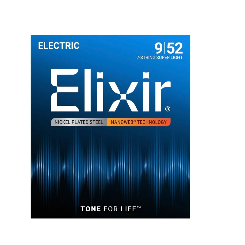 Jeu de cordes guitare électrique ELIXIR 12007 NANOWEB – 7 cordes Super Light 09-52