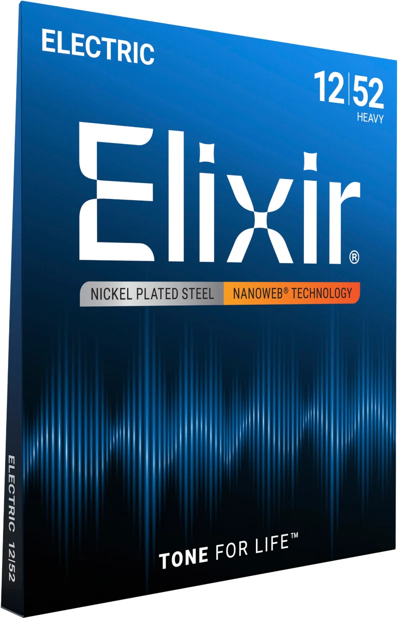 Jeu de cordes guitare électrique ELIXIR 12152 NANOWEB Heavy 12-52