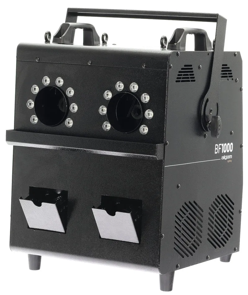 Machine à Bulles et Fumée Bubble Fog – 1000W, 2 sorties, 16 x 6 LED RGB ALGAM LIGHTING BF1000