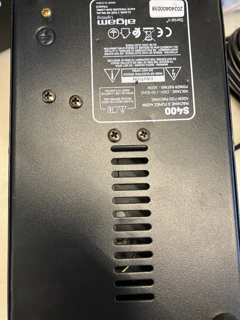 Machine à Fumée 400 W – ALGAM LIGHTING S400 - STOCK B