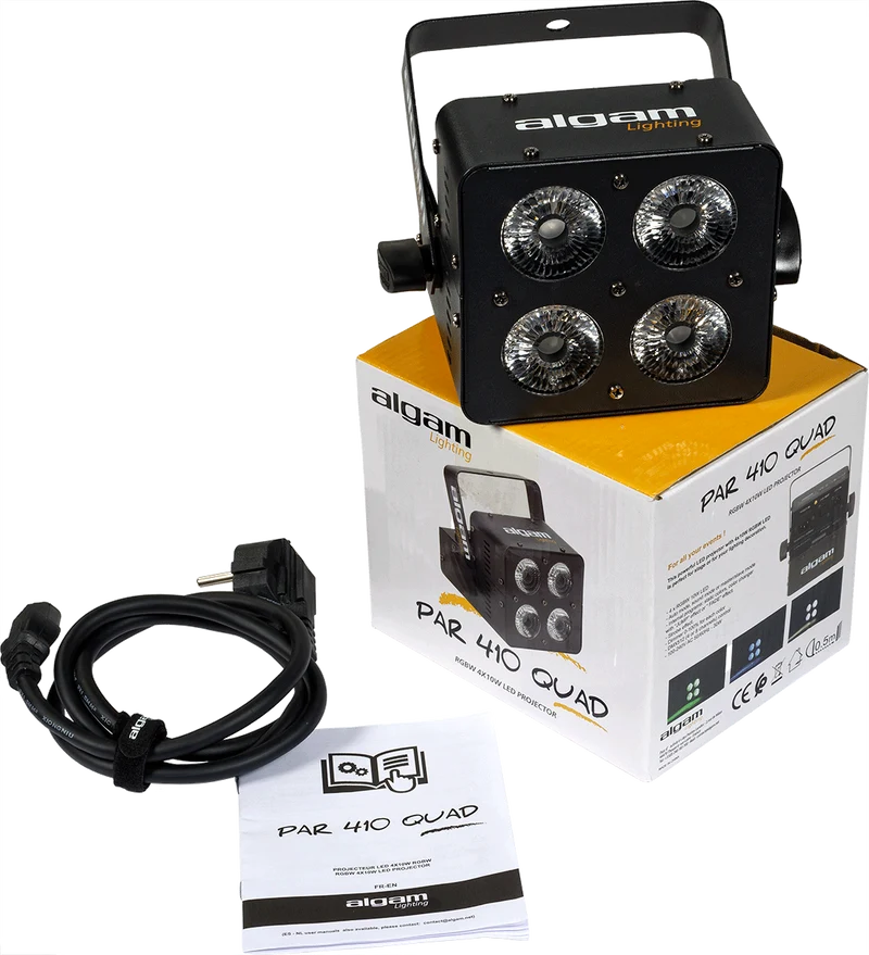 Projecteur LED Quad – Par LED 4 x 10 W RGBW ALGAM LIGHTING PAR-410-QUAD