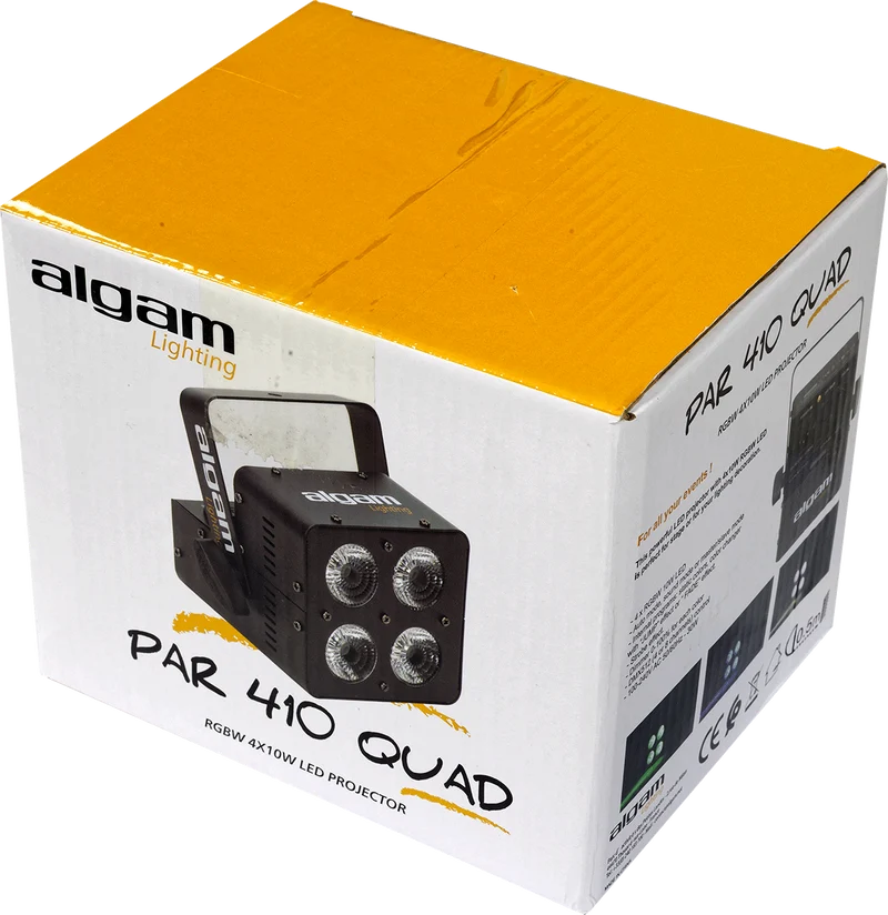 Projecteur LED Quad – Par LED 4 x 10 W RGBW ALGAM LIGHTING PAR-410-QUAD