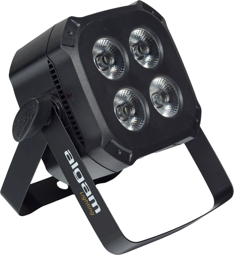 Projecteur LED Quad – Par LED 4 × 6 W 4-en-1 Compact avec Télécommande ALGAM LIGHTING MINIPAR46-QUAD