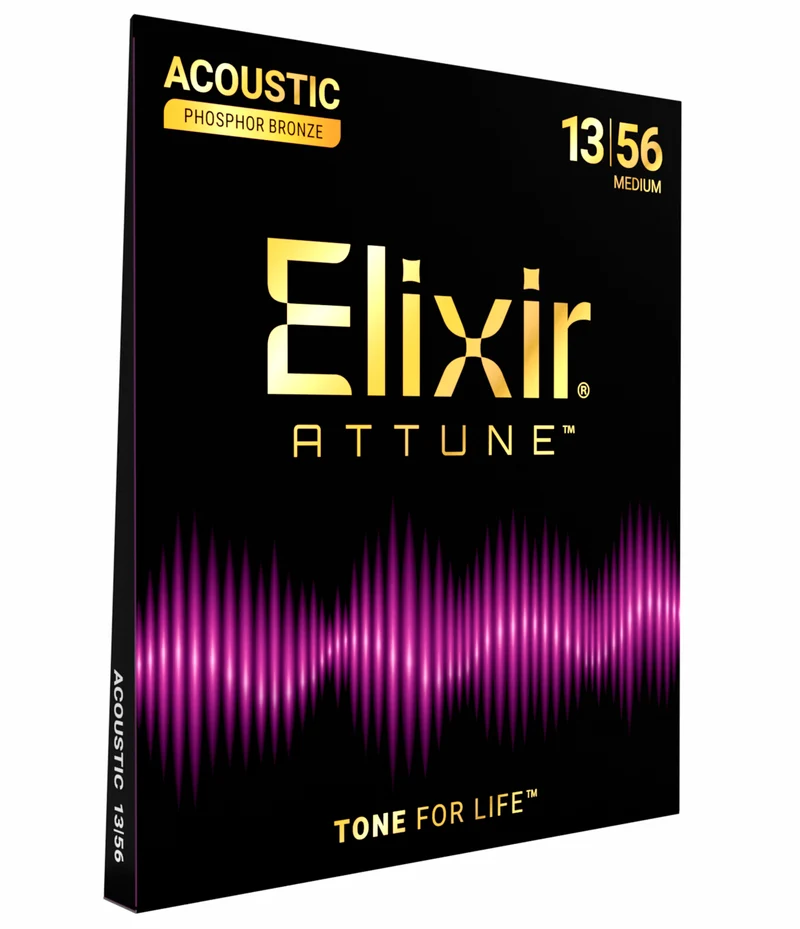 Jeu de Cordes Guitare Acoustique Elixir 21102 A.T. Attune Phosphor Bronze Medium 13-56