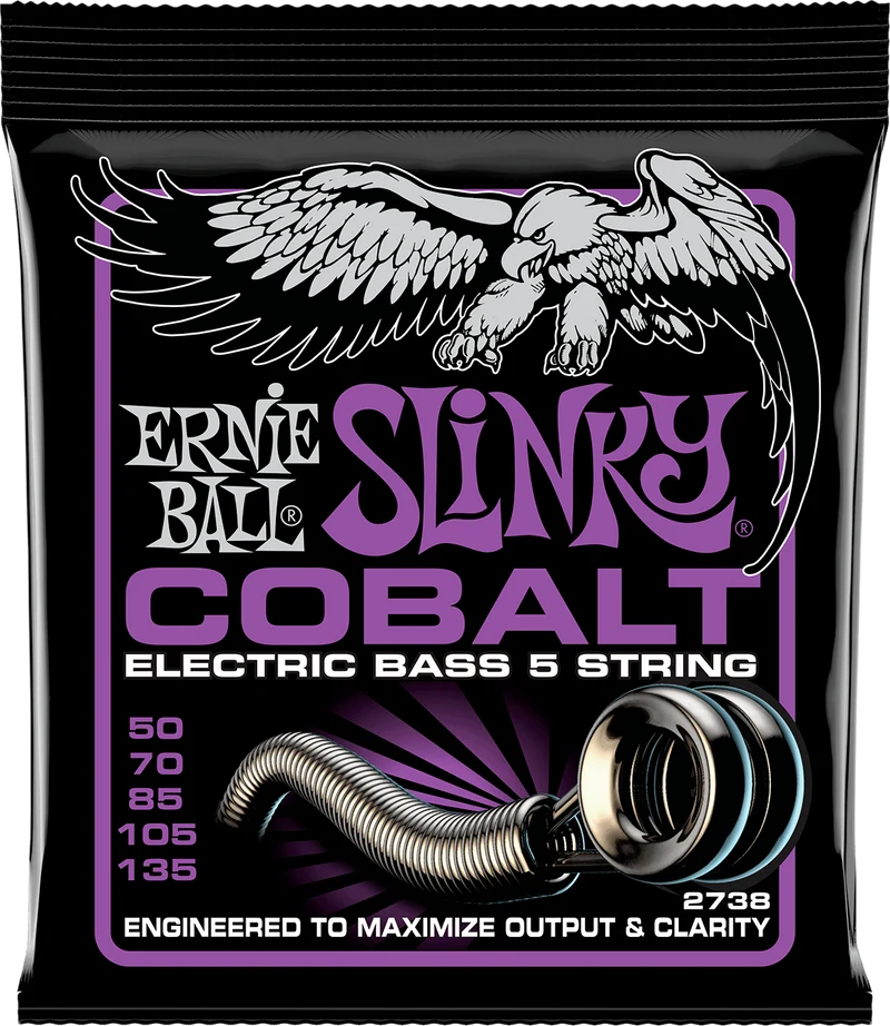 Jeu de Cordes Basse Cobalt Slinky 5 Cordes 50-70-85-105-135 – ERNIE BALL 2738