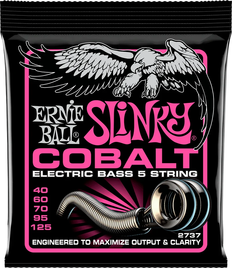 Jeu de Cordes Basse Cobalt Slinky 5 Cordes 40-60-75-95-125 – ERNIE BALL 2737
