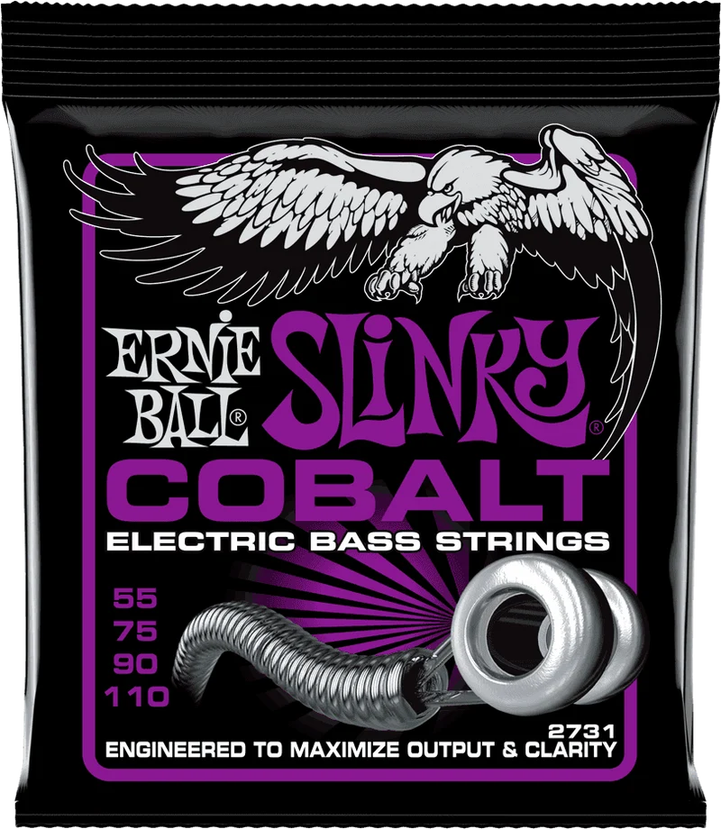 Jeu de Cordes Basse Cobalt – Power Slinky 55-75-90-110 ERNIE BALL 2731