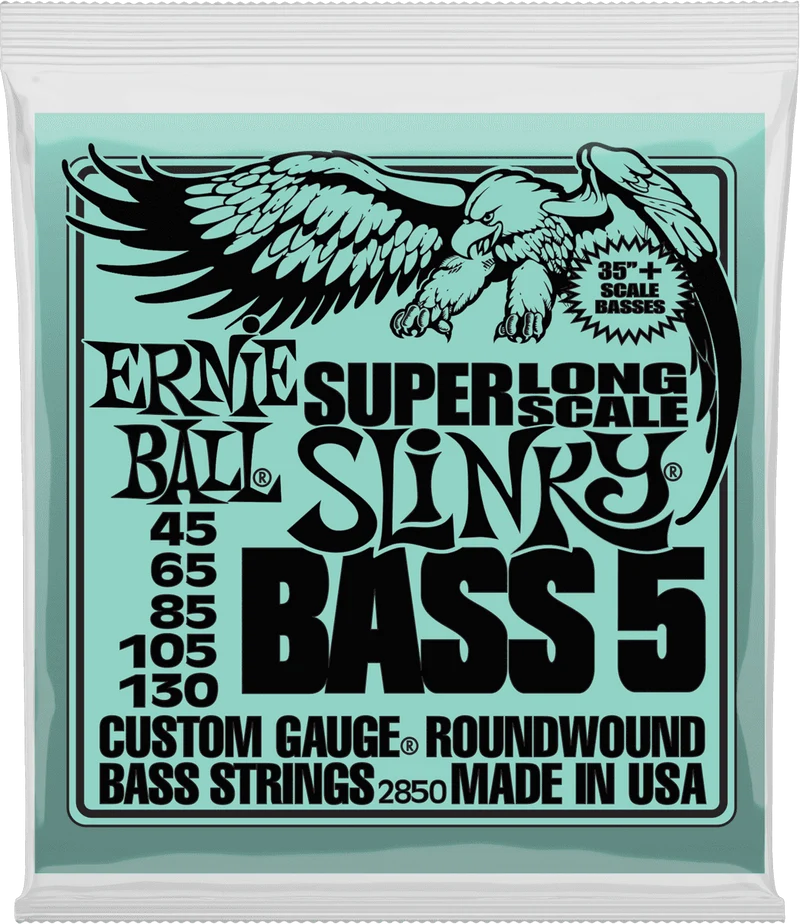 Jeu de Cordes Basse 5 Cordes – Slinky Super Long 45-65-85-105-130 ERNIE BALL 2850