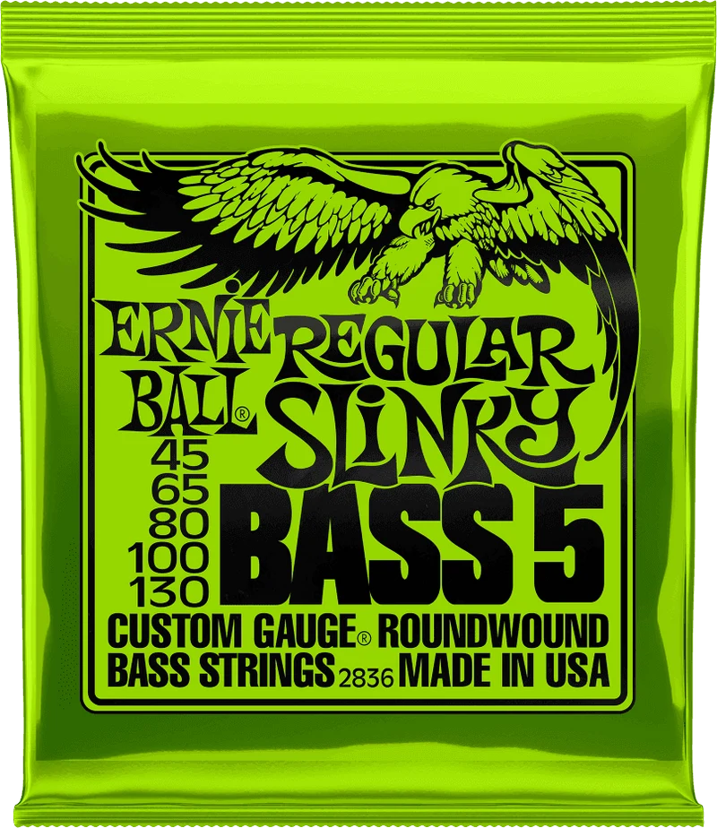 Jeu de Cordes Basse 5 Cordes – Regular Slinky 45-65-80-100-130 ERNIE BALL 2836