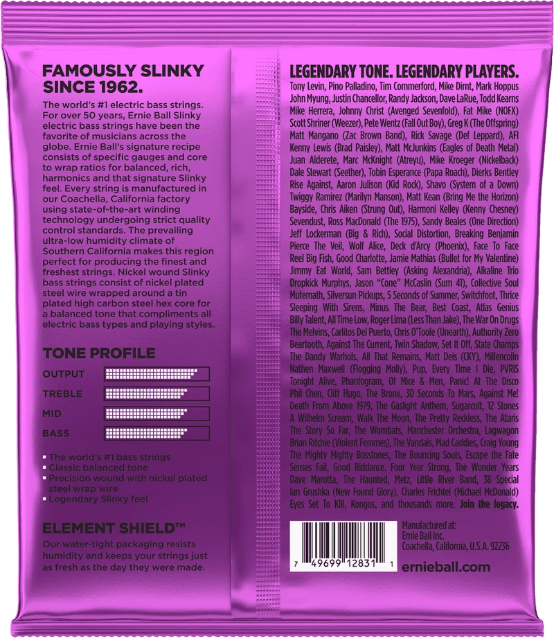 Jeu de Cordes Basse – Power Slinky 55-75-90-110 ERNIE BALL 2831