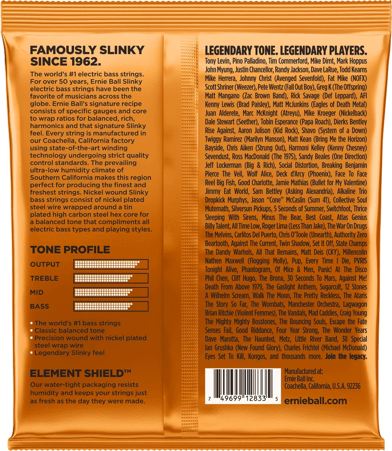 Jeu de Cordes Basse – Ernie Ball Hybrid Slinky 45-65-85-105 2833