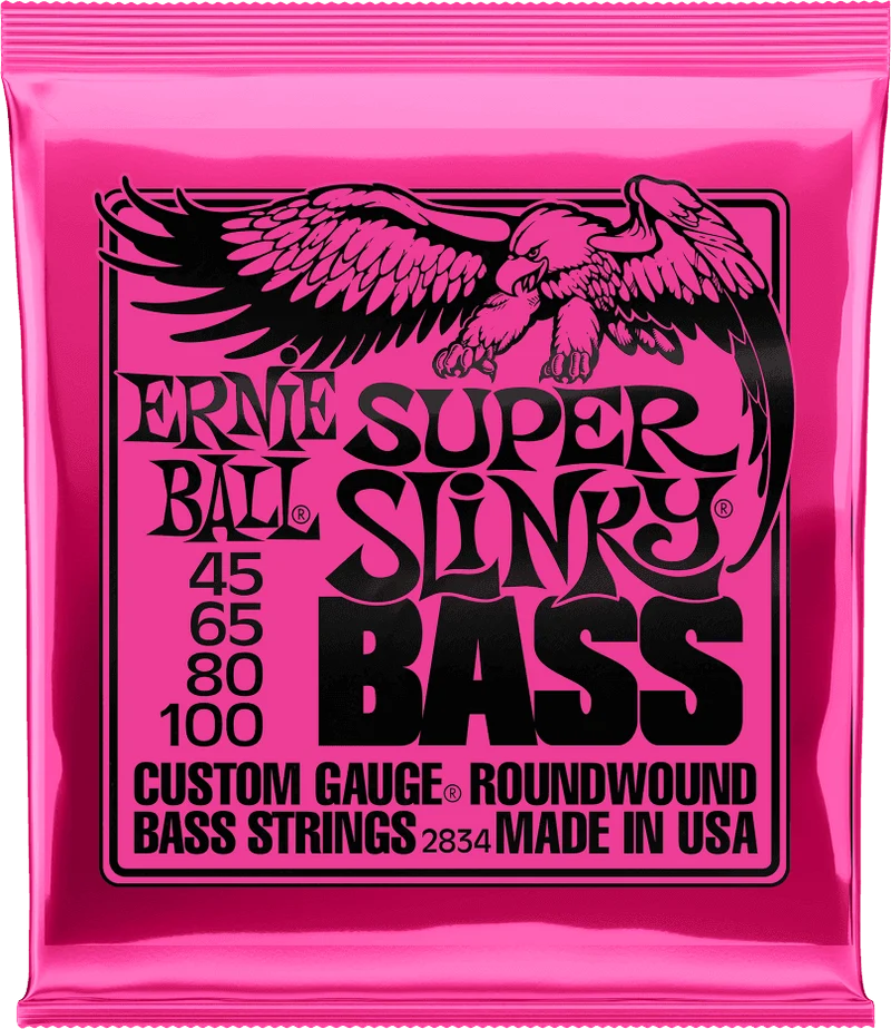 Jeu de Cordes Basse – Ernie Ball Super Slinky 45-65-80-100 2834