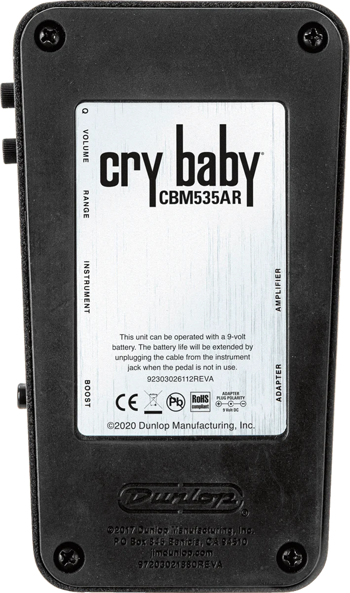 Pédale Wah Standard – Cry Baby Mini 535Q Auto-Return DUNLOP CBM535AR
