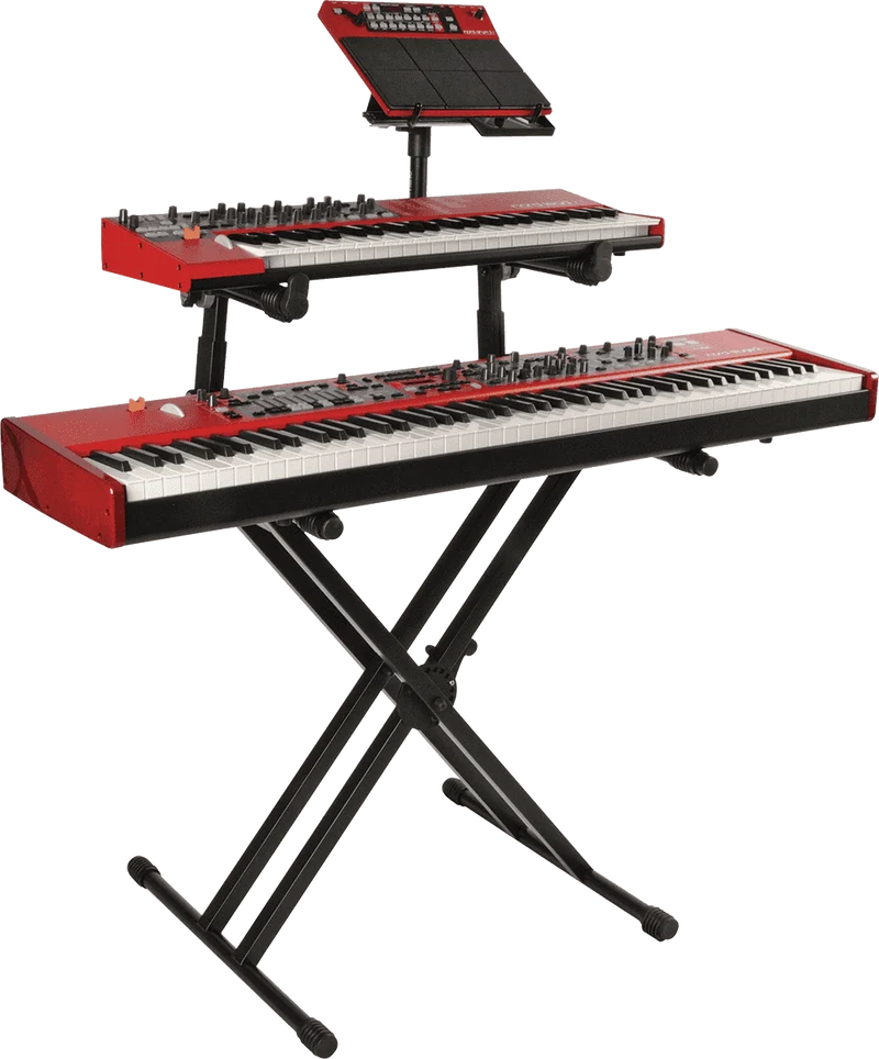 QUIK LOK QL742 – Stand clavier Pro 2 niveaux Noir H680 à 990 mm