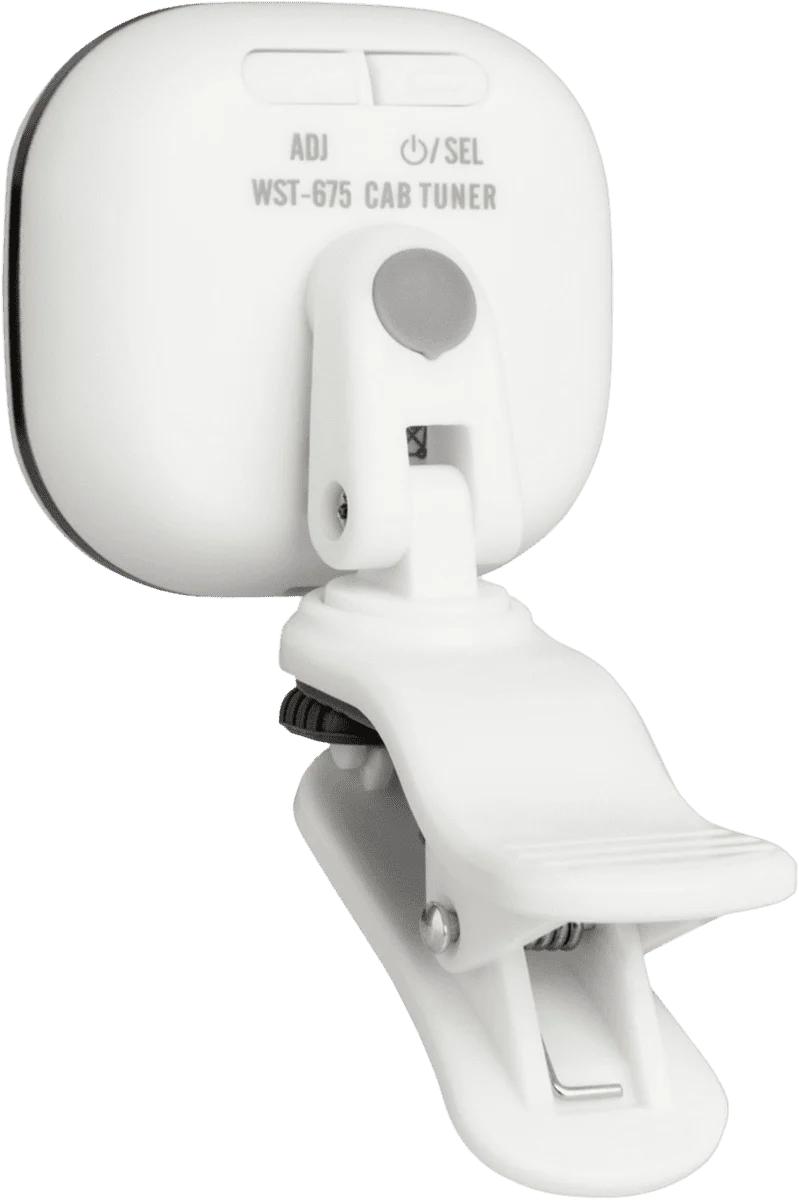 CHERUB WST-675-WH – Accordeur clip guitare écran LCD blanc avec Auto Power-Off