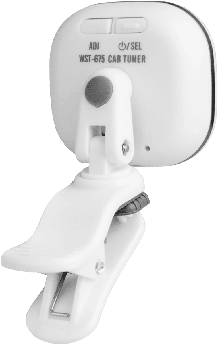 CHERUB WST-675-WH – Accordeur clip guitare écran LCD blanc avec Auto Power-Off