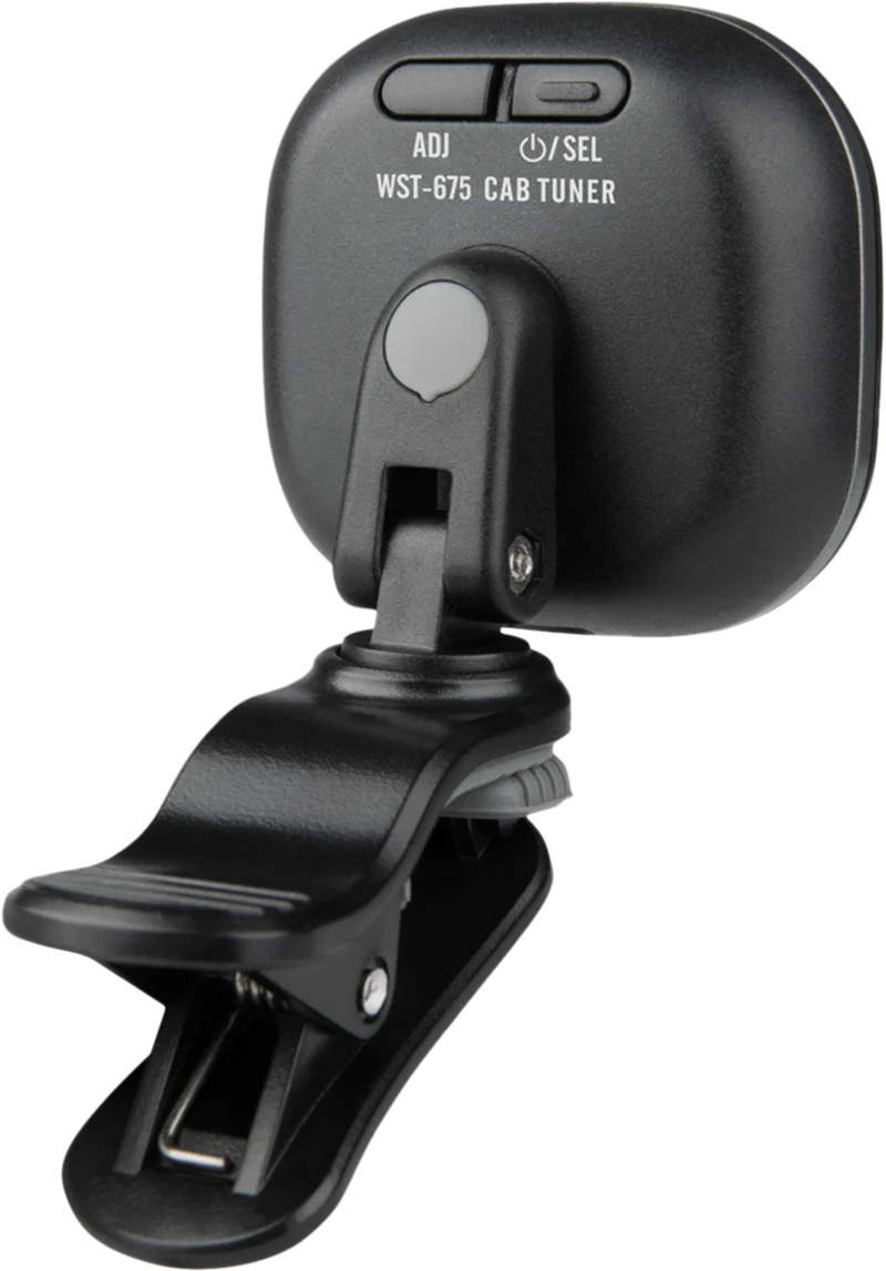 CHERUB WST-675 BLK – Accordeur clip guitare chromatique noir avec écran LCD et Auto Power-Off