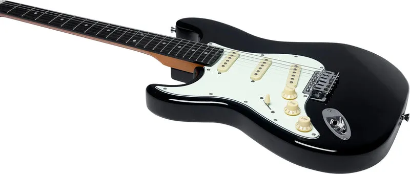 GUITARE ELECTRIQUE GAUCHER NOIRE EKO ST300-BLK-LH