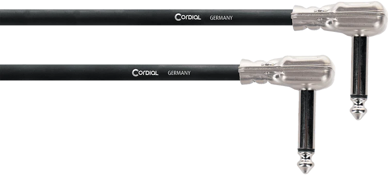 CORDIAL CFIP0.15RR – Câble patch 15 cm avec fiches jack 6,35 mm coudées « Pancake »