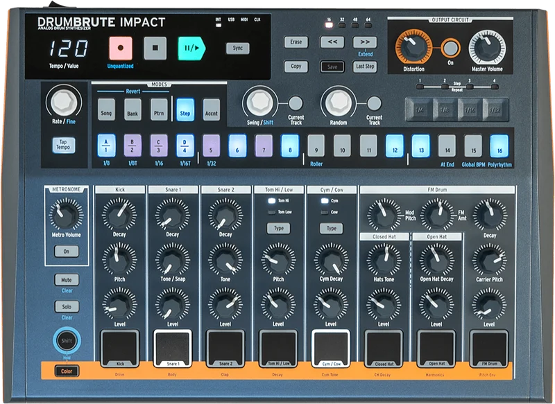 ARTURIA DrumBrute Impact – Boîte à rythmes analogique