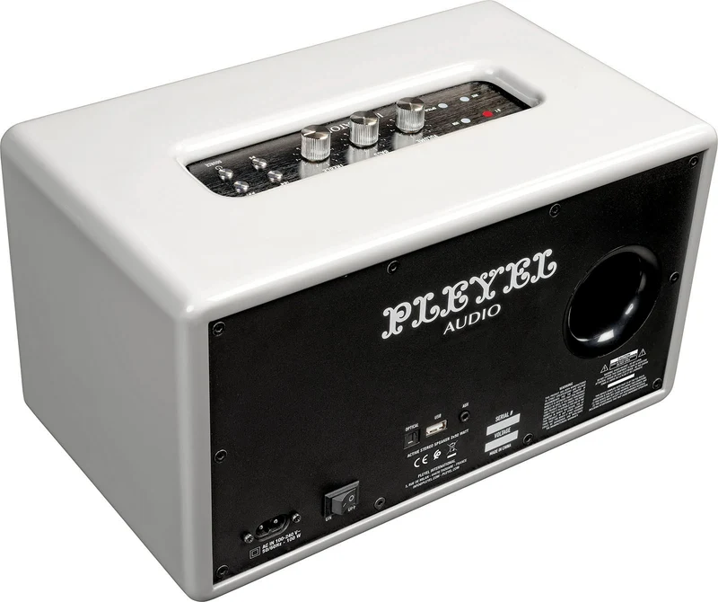PLEYEL Imperator 250 – Enceinte Bluetooth stéréo 2 × 50 W Blanc laqué