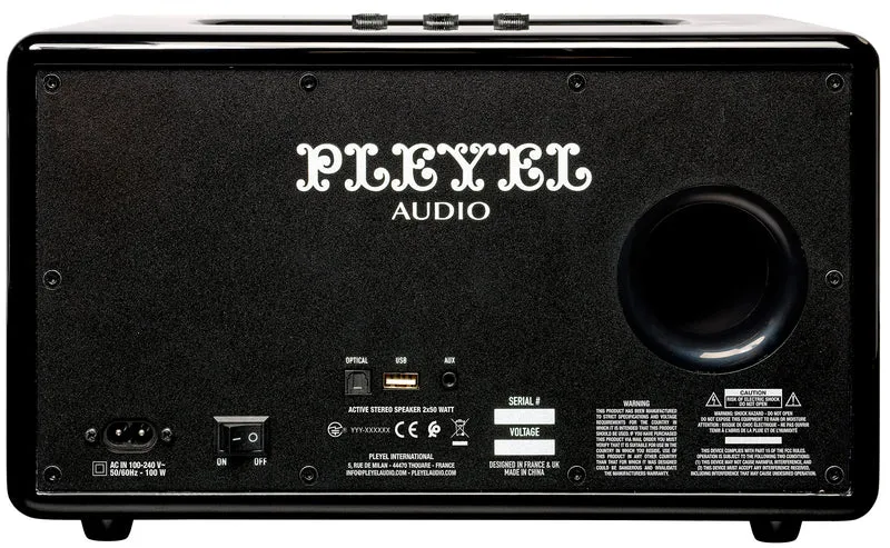 PLEYEL Imperator 250 – Enceinte Bluetooth stéréo 2 x 50 W Noir laqué