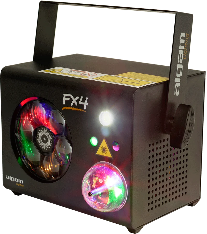 ALGAM LIGHTING FX-4 – Combo 4-en-1 LED (Gobost, Magic Ball, Stroboscope, Laser RG)